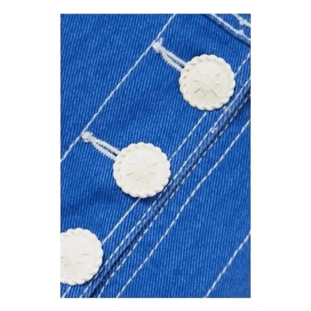New! Zimmermann Jeans Sailor Pants Regatta Blue Denim Tide Cropped Flare 26